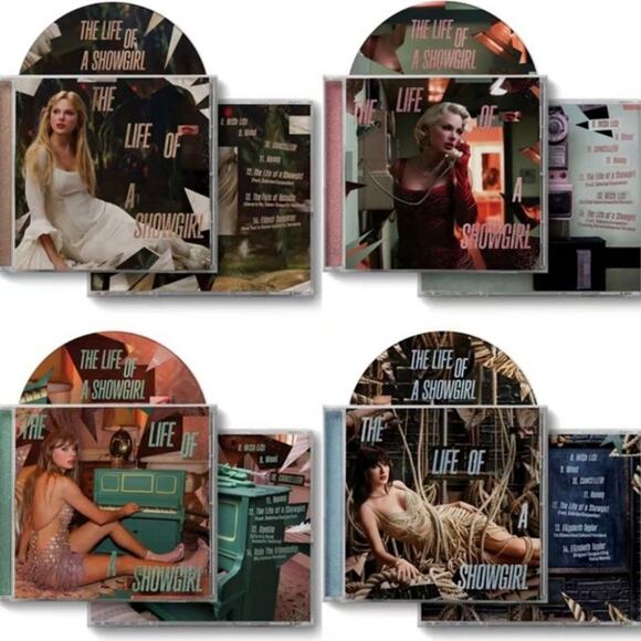 Taylor Swift The Life of a Showgirl CDs - Limited Release - Set of 4 - Picture 1 of 8